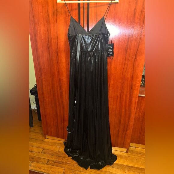 Retrofete Black Maxi Doss Metallic Dress - Picture 4 of 6